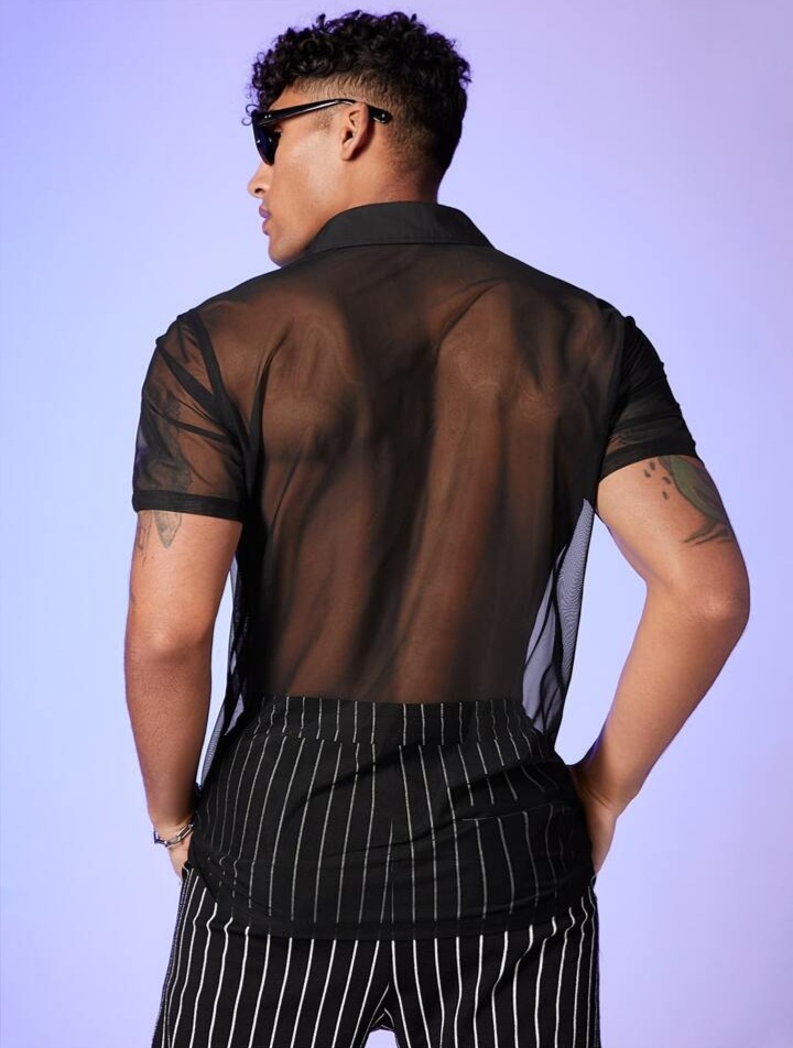 Men's Sheer Mesh Shirt